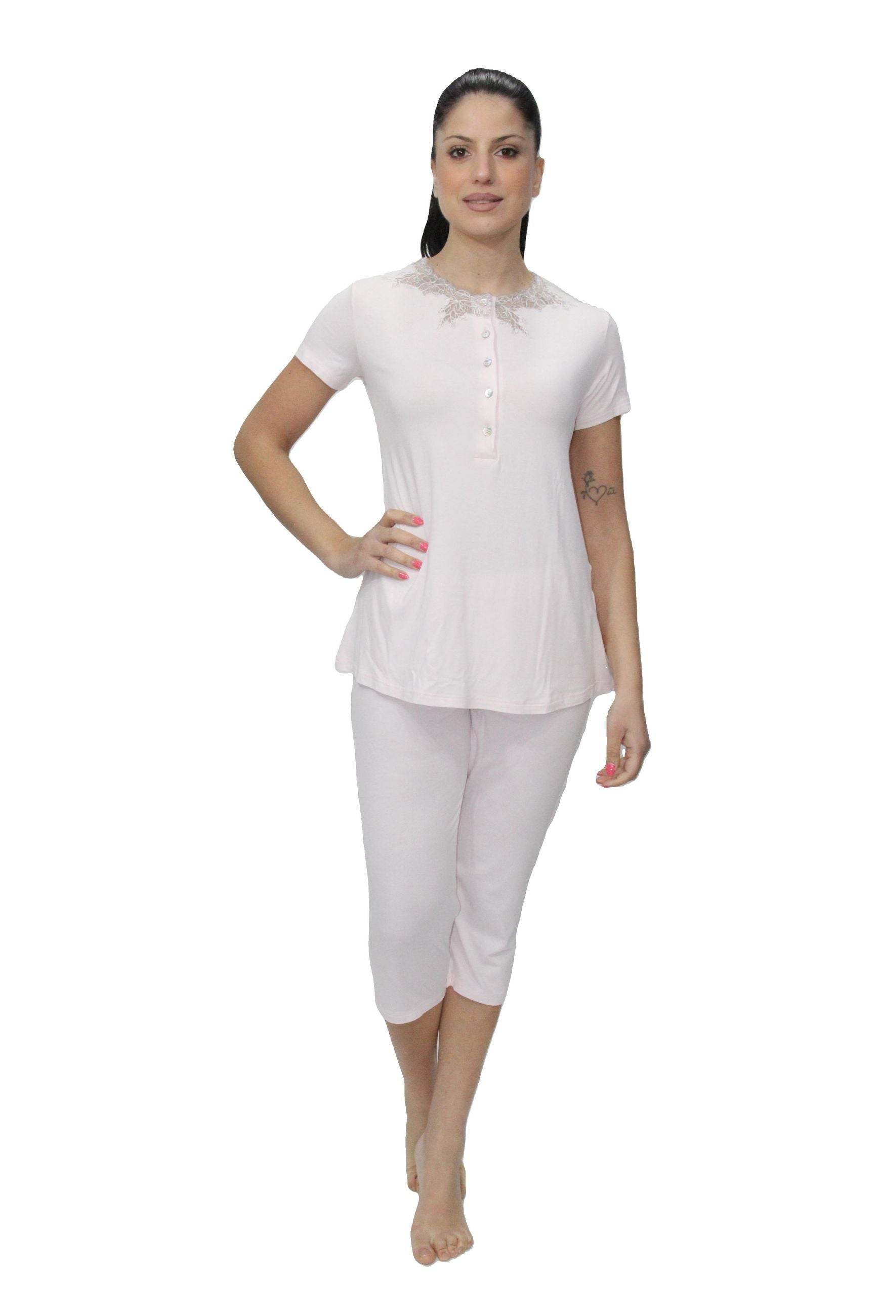 Pigiama corto Donna E2408 Fida - evabiancheria